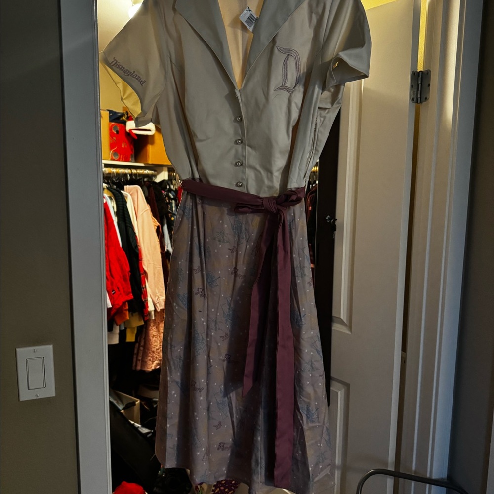 Her Universe Disney Cream and Purple Vintage Dress